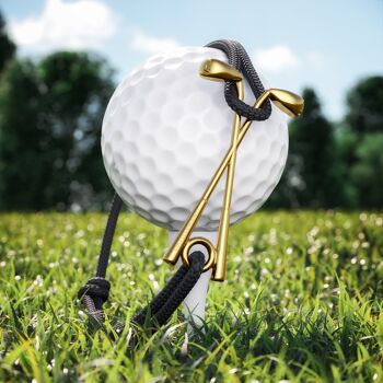 Bracelet golf acier inoxydable - doré noir 5