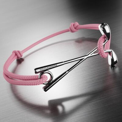 Pulsera de golf de acero inoxidable - rosa