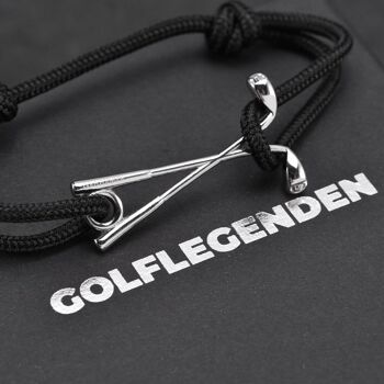 Bracelet golf acier inoxydable - noir 4
