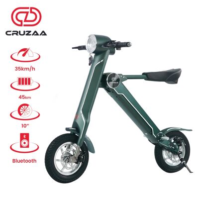Electric scooter 45km Range & 35kmh Top Speed Cruzaa Bluetooth E Scooter LIMITED EDITION Magno Green