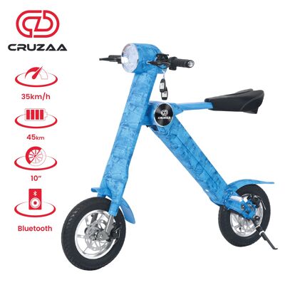 Elektroroller 45 km Reichweite & 35 km/h Höchstgeschwindigkeit Cruzaa Bluetooth E Scooter LIMITED EDITION Denim Blue