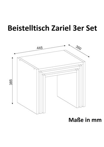 Table d'appoint Zariel set de 3 blanc 4