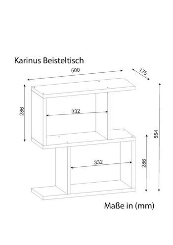 Table d'appoint Karinus blanc 4