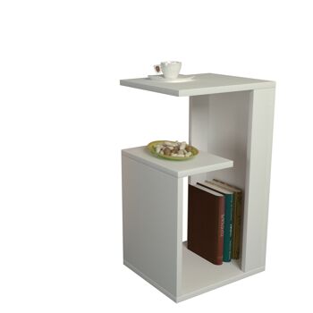 Table d'Appoint Blanc Brillant Sister MDF 2