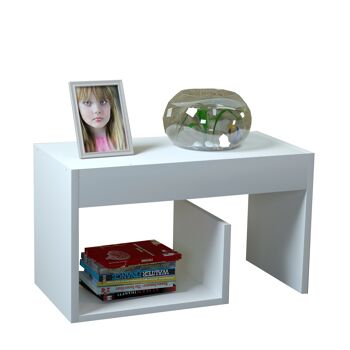 Table d'Appoint Blanc Brillant Sister MDF 4