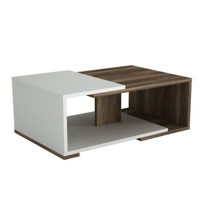 Coffee table modern white walnut