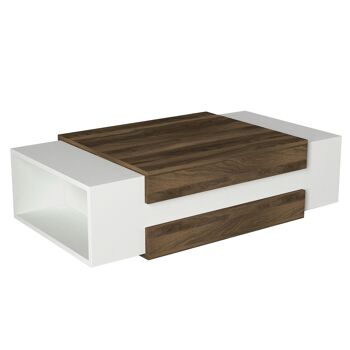 Table basse Nora noyer blanc 1