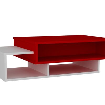 Table basse Tab Blanc Rouge