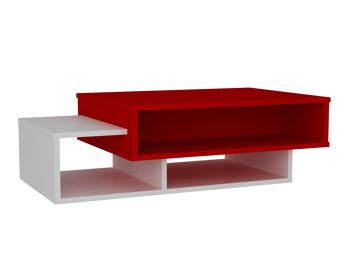 Table basse Tab Blanc Rouge 1