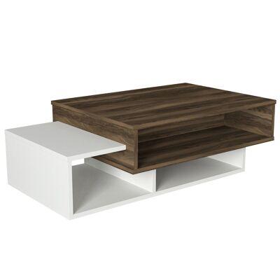 Coffee table Tab White walnut