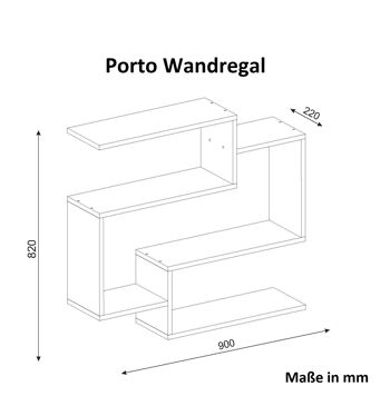 Étagère murale Porto blanc 3