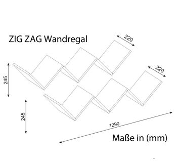 Étagère murale Zigzag Blanc 4