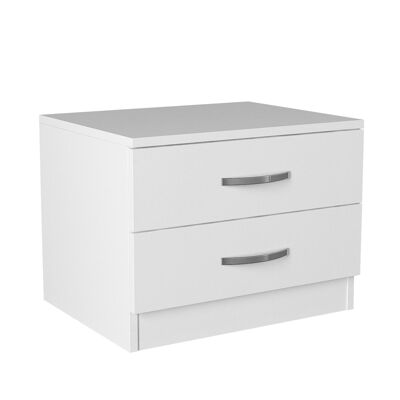 Bedside table with 2 drawers Diva White
