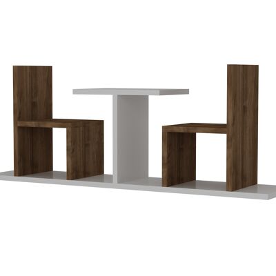 Wall shelf Sense white walnut