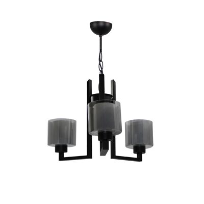 Ceiling light Eiffel 3-bulb double glazing black-grey