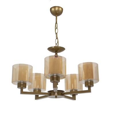 Ceiling light London 5-flames double glazing gold