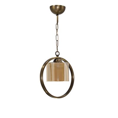 Ceiling lamp Circle double glazing bronze-beige