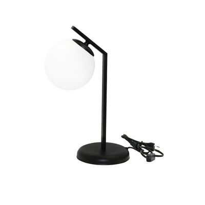 Table lamp Elegance round glass black and white