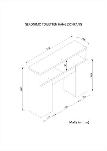 Armoire murale WC Geronimo Blanc 4