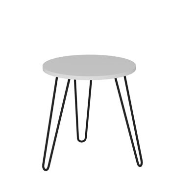Tavolino Beren con piedini in metallo bianco