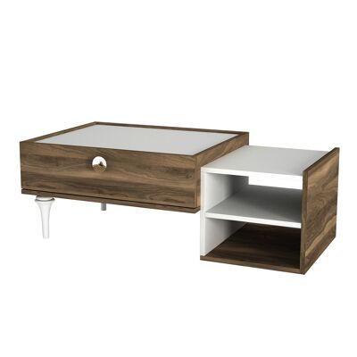 Table basse Destina noyer blanc