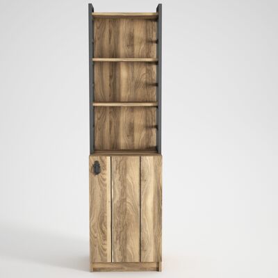 Bookcase Lost with metal frame walnut