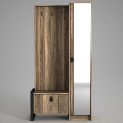 Wardrobe Lost with mirror walnut