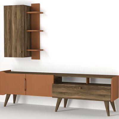 Wall unit Verona walnut ginger