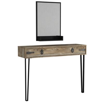 Console table with mirror Costa oak