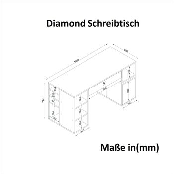 Bureau Diamant Blanc 5