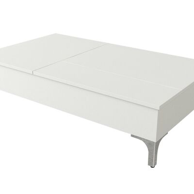 Table basse Esinti avec pieds en métal blanc