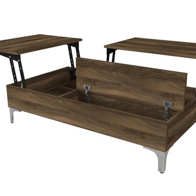 Coffee table Esinti with metal feet walnut