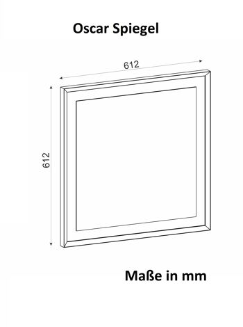 Miroir Oscar 61x61cm noyer 5