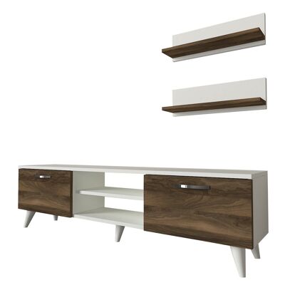 Wall unit Geacles White Walnut