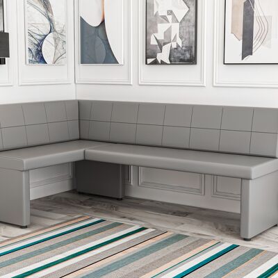 Banc d'angle Aqua Droit Gris