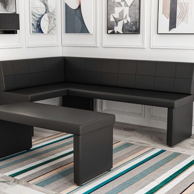 Corner bench group Aqua Right Black