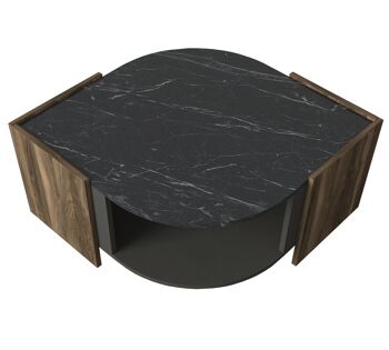 Table basse Marbel noyer aspect marbre 5