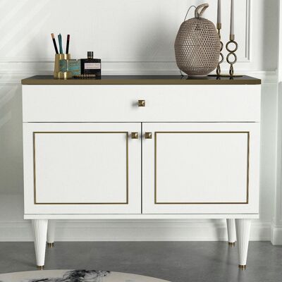 Chest of drawers Ravenna white marble look