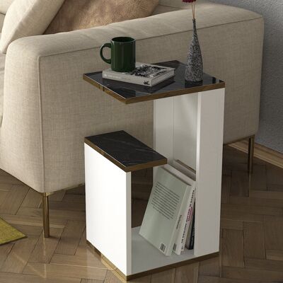 Side table Ravenna white marble look