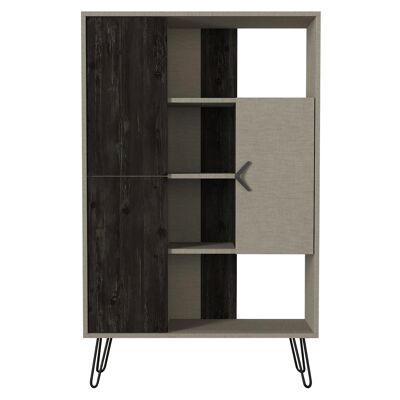 Bookcase Trenta with metal feet Gray Rebab