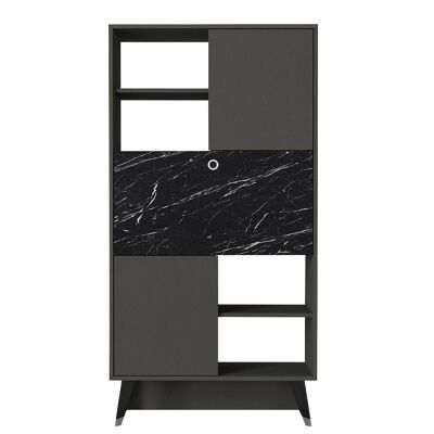 Bookcase Radica anthracite marble effect