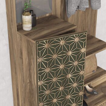 Armoire Tress avec miroir noyer 5