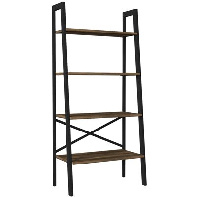 Bookcase Mistral with metal frame walnut