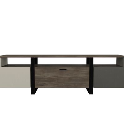 Mueble TV Arne con patas de metal gris antracita