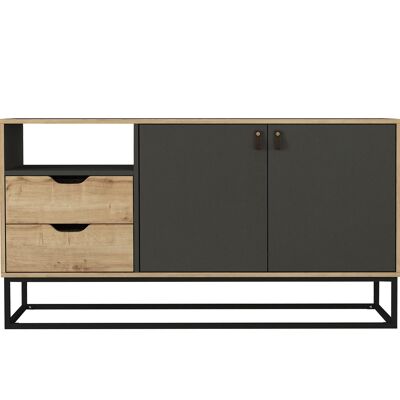 Sideboard Dolores with metal feet Anthracite Safir