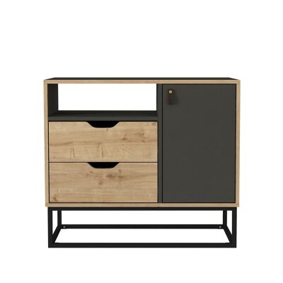 Chest of drawers Dolores with metal feet anthracite safir
