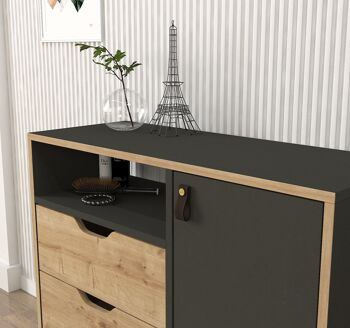 Commode Dolores avec pieds en métal safir anthracite 5