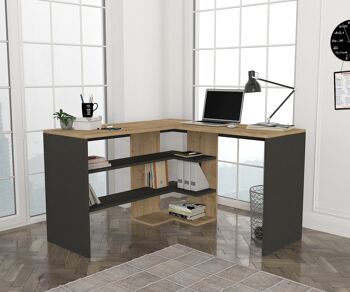 Bureau d'angle Stylo Safir Anthracite 3