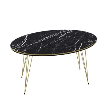 Table basse effet marbre ovale noir 21597013 1