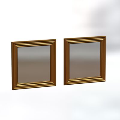 Mirror Bale 2er 40x40cm gold